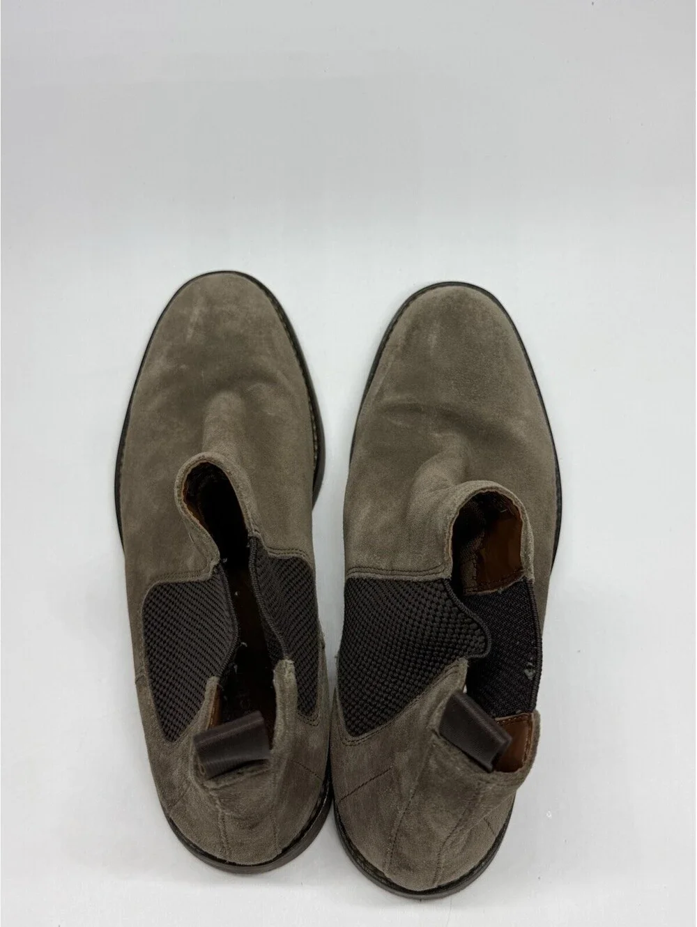 Clarks Boots Mens Size 9.5 Brown Suede Chelsea Ankle Pull On Casual Booties